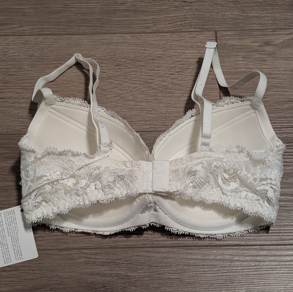 La Perla | White Floral Lace Balconette Bra Padded Underwire 32D - Picture 2 of 14